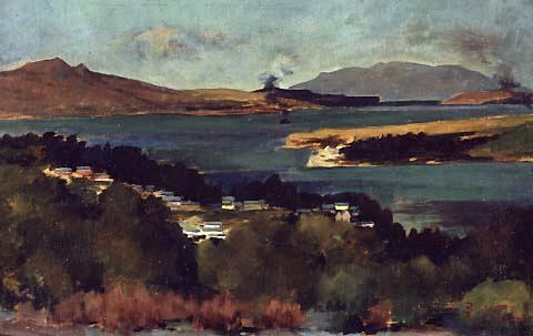 View of Auckland Harbour, 1897, Girolamo Pieri Nerli