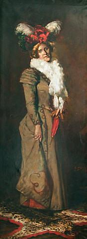 Lady in green, 1897, Girolamo Pieri Nerli