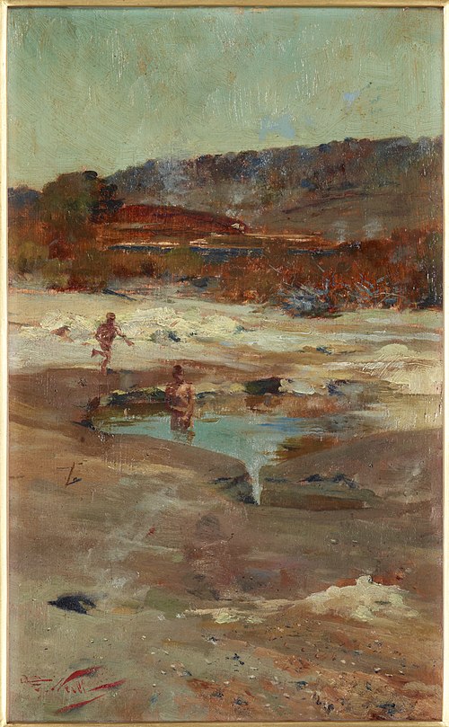 At Rotorua, 1897, Girolamo Pieri Nerli