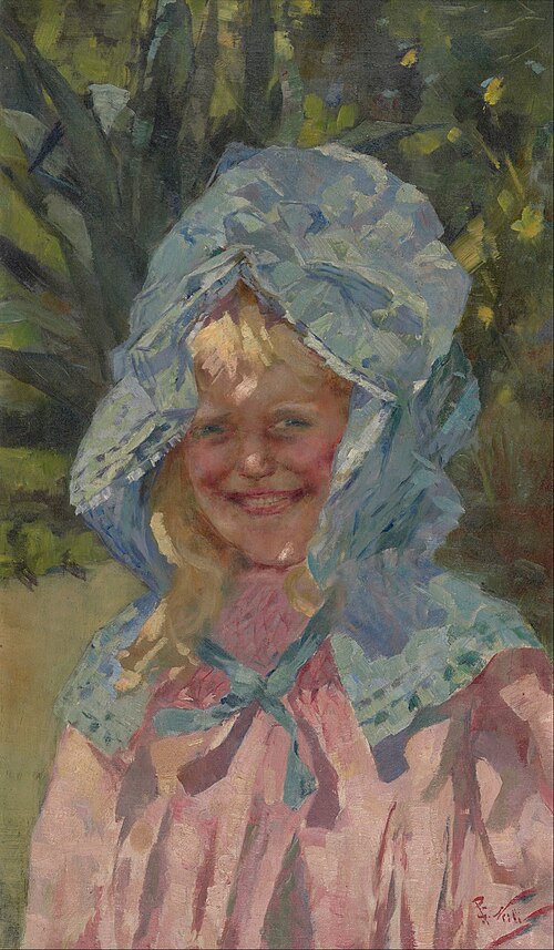 Girl in sunbonnet, 1897, Girolamo Pieri Nerli