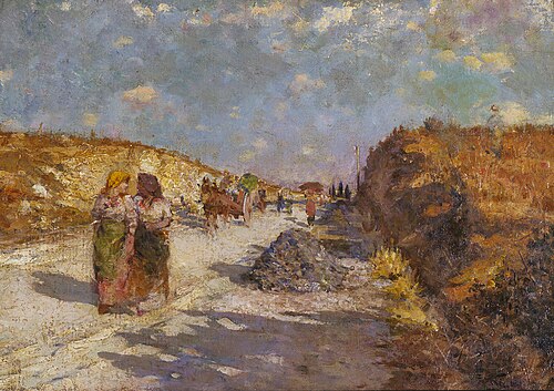 Market day, Rome, 1880, Girolamo Pieri Nerli