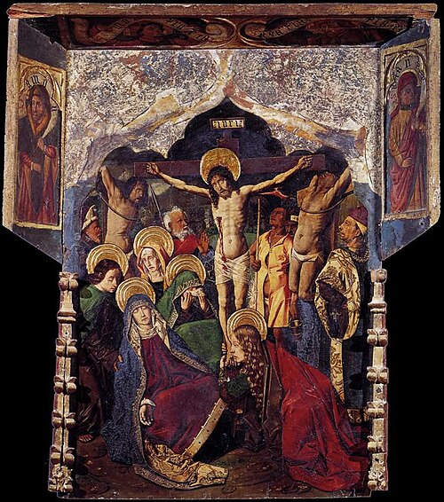Crucifixion, 1480, Bartolomé Bermejo