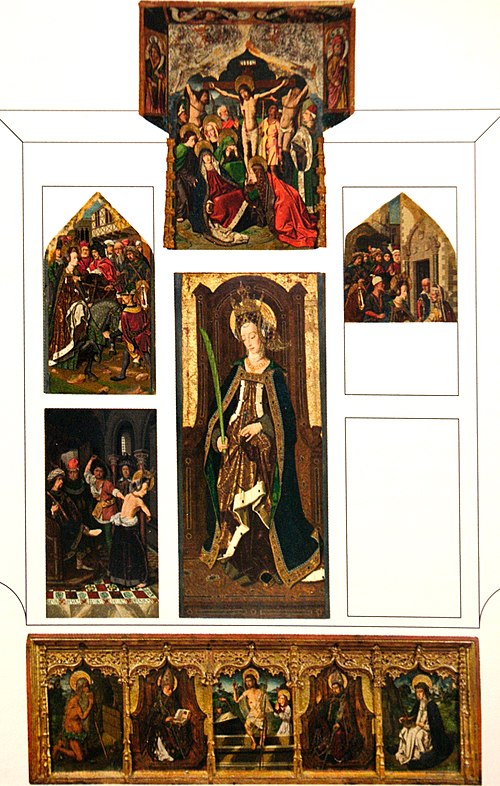 altarpiece of Sainte Engratia, 1477, Bartolomé Bermejo