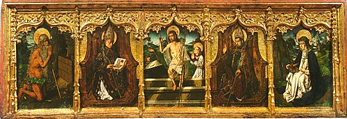 predella from altarpiece of Sainte Engratia, 1477, Bartolomé Bermejo