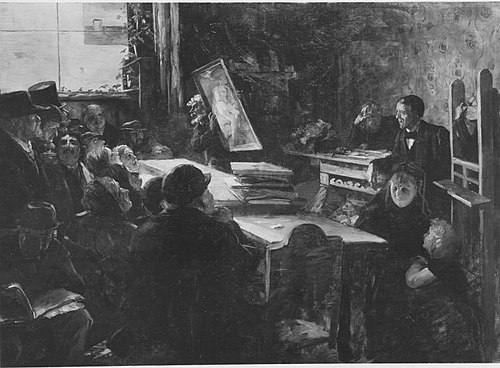 Versteigerung im Atelier, 1893, Wilhelm von Lindenschmit