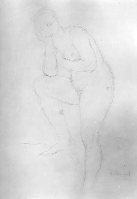 Standing Nude model, Facing Left, 1911, Wilhelm Lehmbruck