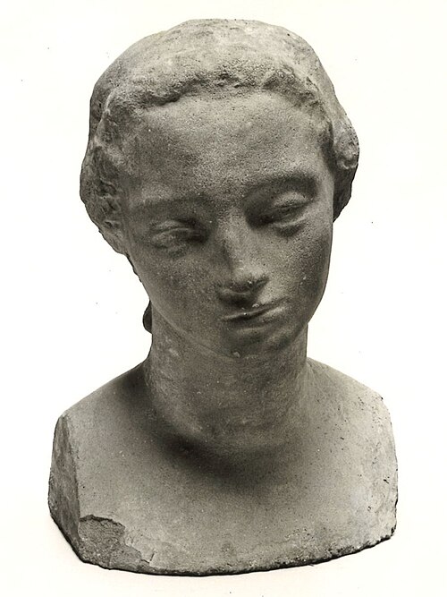 Mädchenkopf (Frau Lehmbruck?) (?), , Wilhelm Lehmbruck