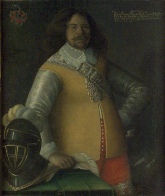 Porträtt av Hans Beddeker, 1602-59 , generalmajor., 1649, Joachim von Sandrart