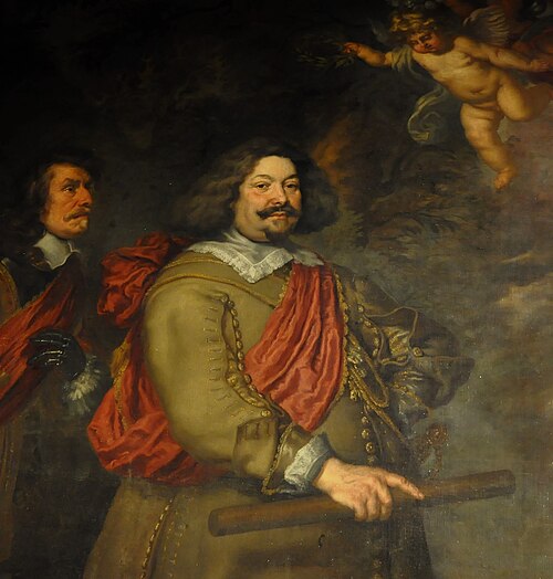 Portrait of Octavio Piccolomini (1599-1656) with his adjudant Hans Christopf Ranfft, 1649, Joachim von Sandrart