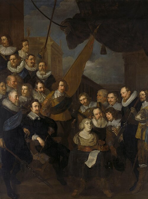 Officers of the militia of departmetn XIX in Amsterdam under the command of Cornelis Bicker and Fred, 1640, Joachim von Sandrart