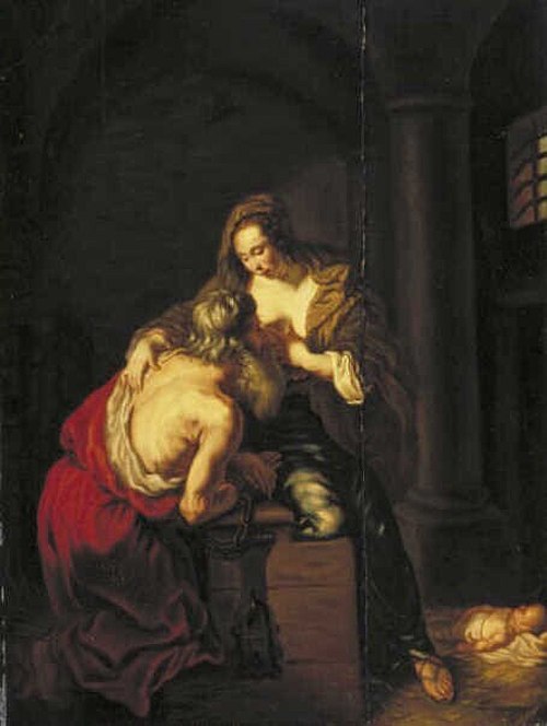 Cimon and Pera (Caritas Romana), 1650, Joachim von Sandrart