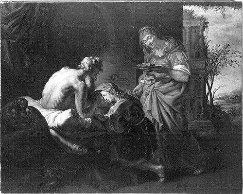 Isaac blessing Jacob, 1647, Joachim von Sandrart