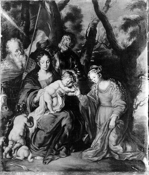 Die mystische Vermählung der hl. Katharina (Kopie nach), 1647, Joachim von Sandrart
