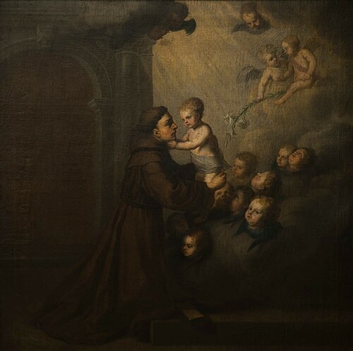 Hl. Antonius von Padua mit Christuskind, 1647, Joachim von Sandrart