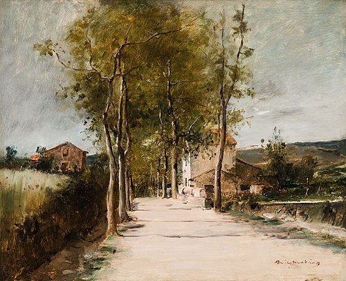 Landscape with Alley and Building, 1882, Mihály Munkácsy
