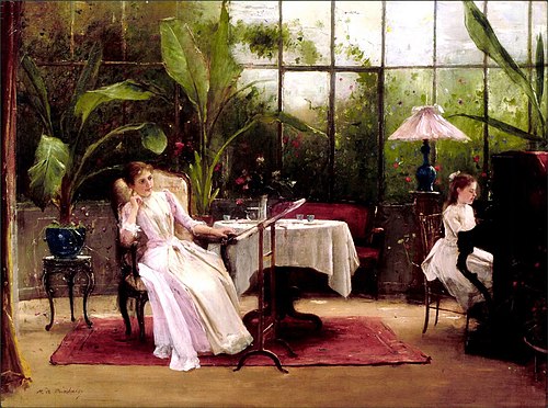 Piano-lesson, 1890, Mihály Munkácsy
