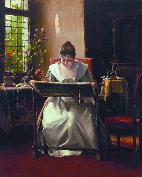 Hímző leány, 1888, Mihály Munkácsy