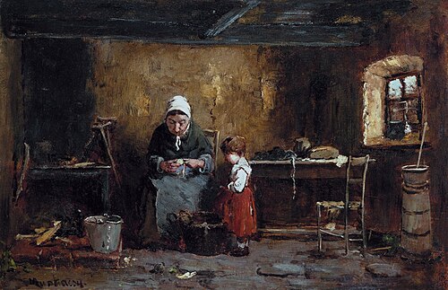 In the Kitchen, 1872, Mihály Munkácsy