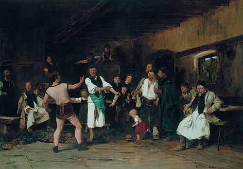 The Hero of the Village (reduction), 1882, Mihály Munkácsy