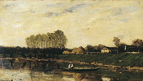 The Banks of a River, , Mihály Munkácsy