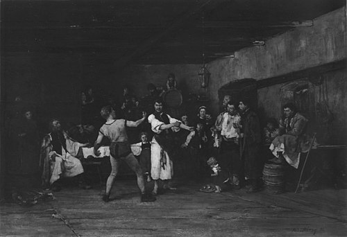 The Wrestler's Challenge, 1875, Mihály Munkácsy
