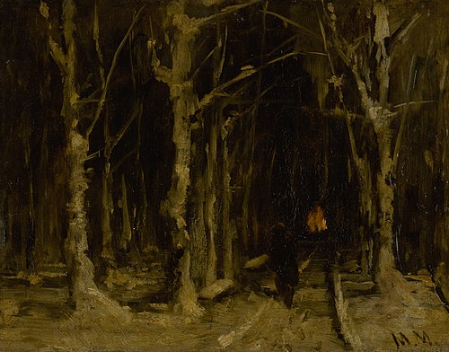 Alley in Düsseldorf, 1867, Mihály Munkácsy
