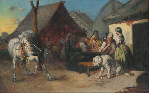 Pred krčmou, 1864, Mihály Munkácsy