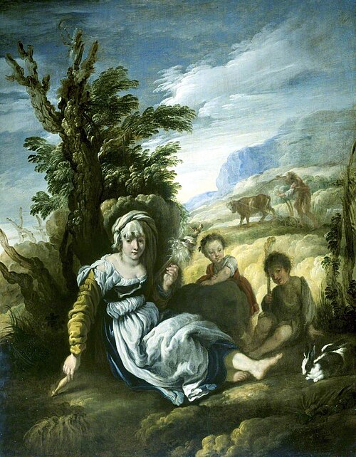 Adam and Eve at Work, 1619, Domenico Fetti