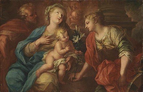Die mystische Vermählung der hl. Katharina, 1713, Johann Georg Bergmüller