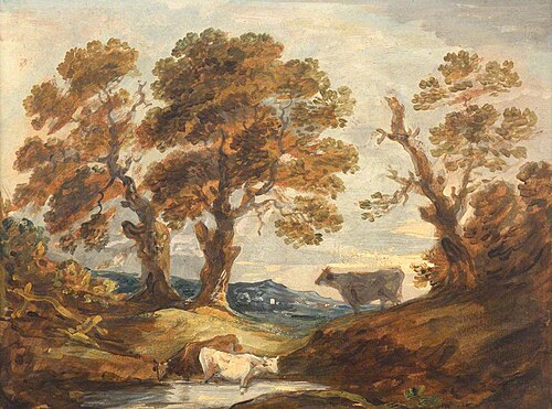 Wooded Landscape with Cows, 1795, Gainsborough Dupont