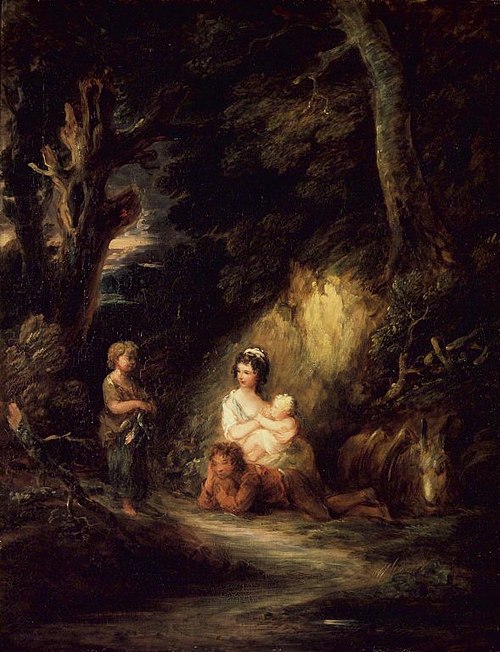 Halt of Traveling Peasants by a Woodside, 1790, Gainsborough Dupont