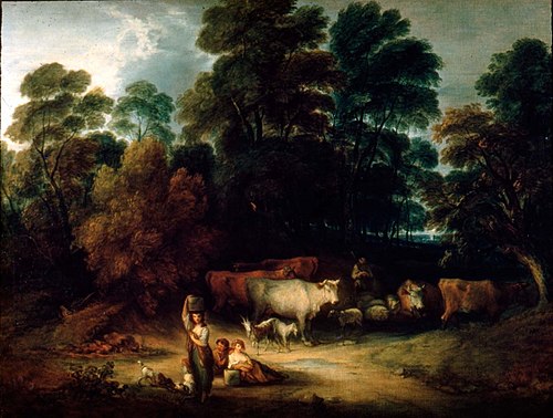 Landscape with Milkmaids and Cattle, , Gainsborough Dupont