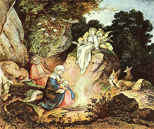 Le Repos pendant la fuite en Égypte, 1873, Adrian Ludwig Richter