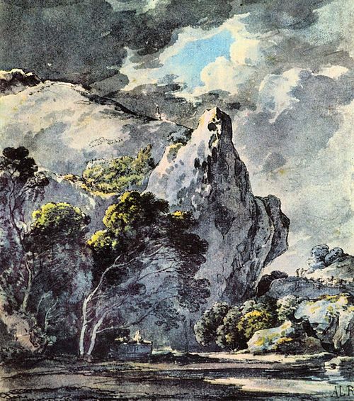 Felsenlandschaft, 1840, Adrian Ludwig Richter