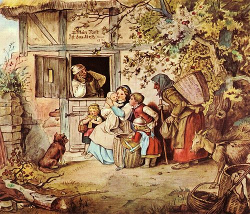 "Mein Nest ist das Best" — "Anno 1700", 1869, Adrian Ludwig Richter