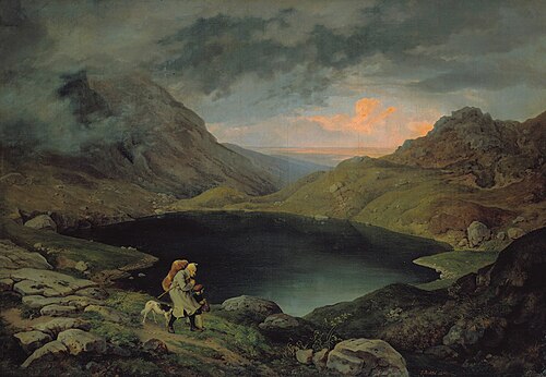 Pond in the Riesengebirge, 1839, Adrian Ludwig Richter
