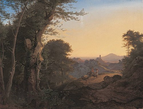 Wald bei Olevano (Serpentara), 1829, Adrian Ludwig Richter