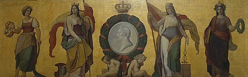 Allegorie der vier Stände und Huldigung an Großherzog Leopold von Baden, , Moritz von Schwind