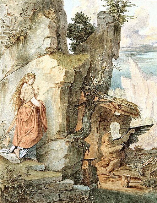 Wieland the forger and the Princess, 1850, Moritz von Schwind