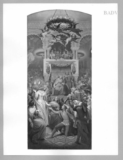 Das Märchen Aschenputtel, Bilderwand mit 19 Bildern, 1853, Moritz von Schwind