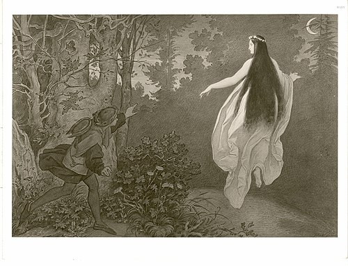 Die Mondfee (Erscheinung im Walde), 1829, Moritz von Schwind
