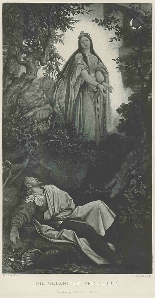 Die gefangene Prinzessin, 1861, Moritz von Schwind