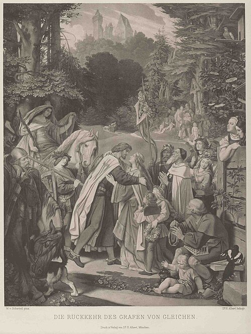 Die Rückkehr des Grafen von Gleichen, 1864, Moritz von Schwind