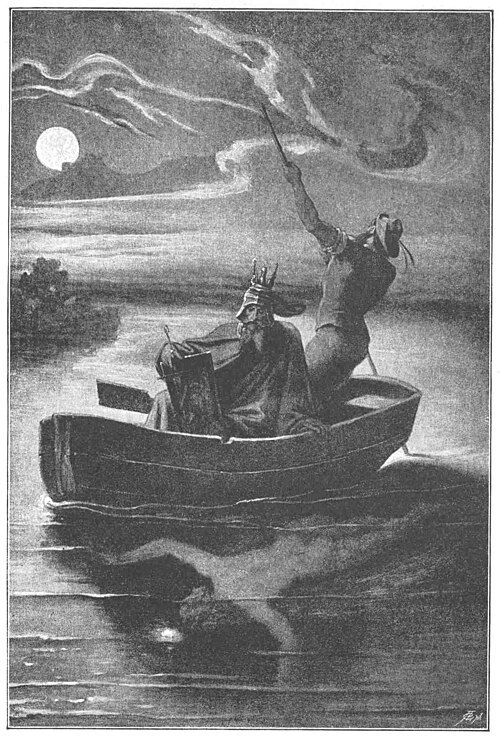 Ritter auf nächtlicher Wasserfahrt, 1865, Moritz von Schwind