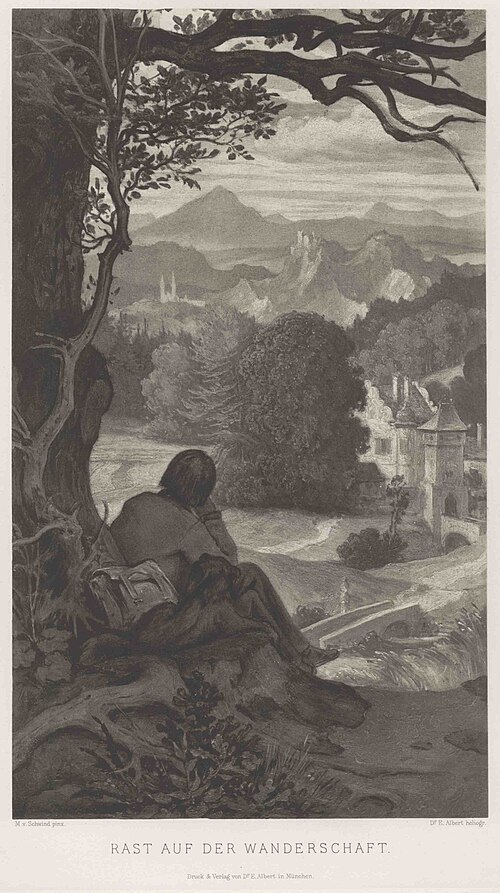 Auf der Wanderschaft, 1860, Moritz von Schwind