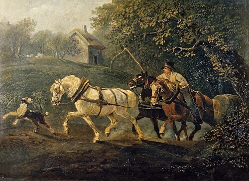 Berganfahrendes Fuhrwerk, 1800, Conrad Gessner