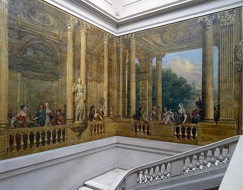 Wall painting in the Luynes Staircase, 1747, Paolo Antonio Brunetti
