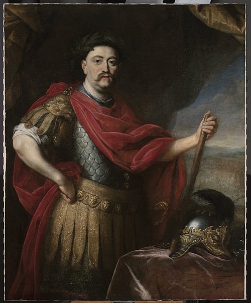 Portrait de Jean III Sobieski en costume romain., 1680, Daniel Schultz