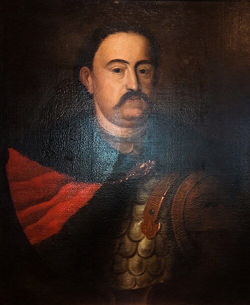 Portrait du roi Jean III Sobieski en karacena et manteau delia., 1673, Daniel Schultz
