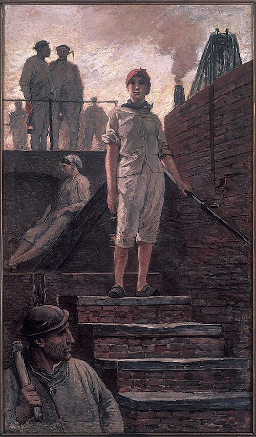 Jeune hiercheuse descendant à la fosse, 1887, Constantin Meunier